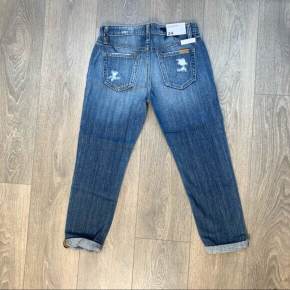 Joe's Jeans straight leg Jeans Billie Slim Crop Kumi Distressed Denim boyfriend - Picture 15 of 16